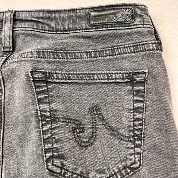 AG Adriano Goldschmied Jeans Women's Size 28 R Black The Stevie Slim Straight - Picture 7 of 11